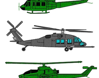 BONUS 3 Pack Military Helicopters