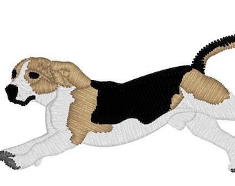 Beagle Running Embroidery File