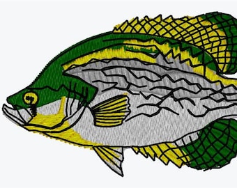 Crappie Fish Embroidery File