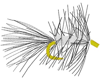 Wooly Bugger Fly Fishing Embroidery File