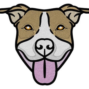 Pit Bull Face  Embroidery File