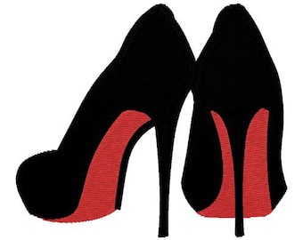 black heels red sole