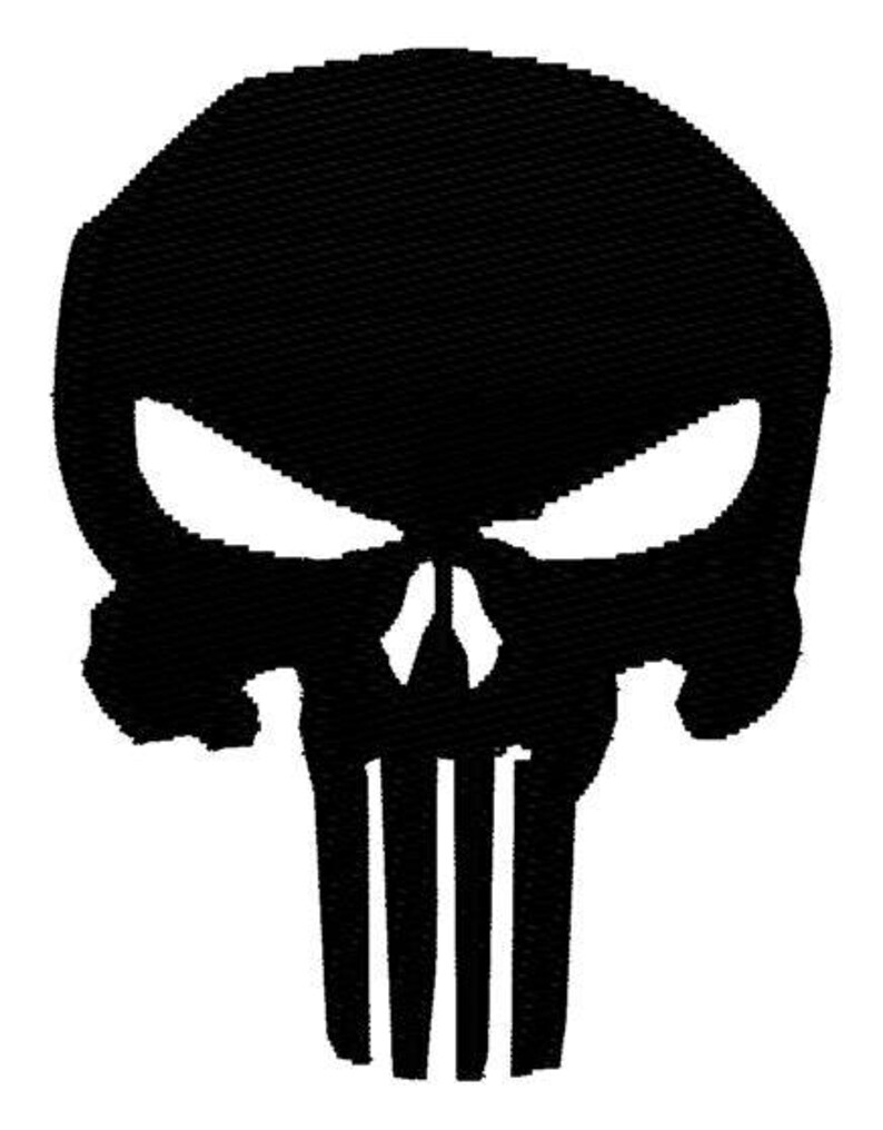 Punisher Skull Embroidery File - Etsy