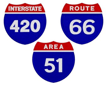 BONUS 3 Pack !  HWY Signs  Embroidery Files Only