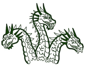 3 Headed Dragon Embroidery File