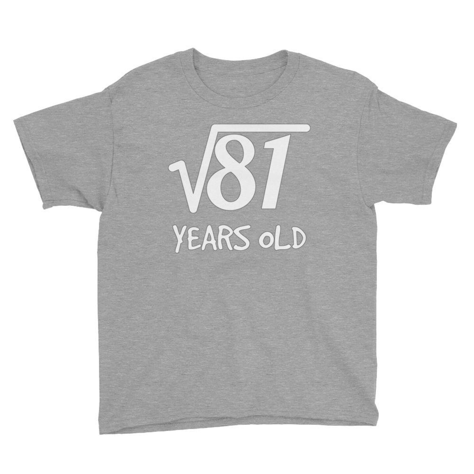 Square Root Of 81 9th Birthday 9 Years Old Boy Girl Youth Etsy