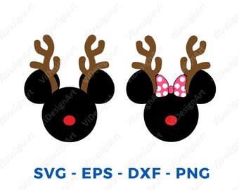reindeer mickey etsy
