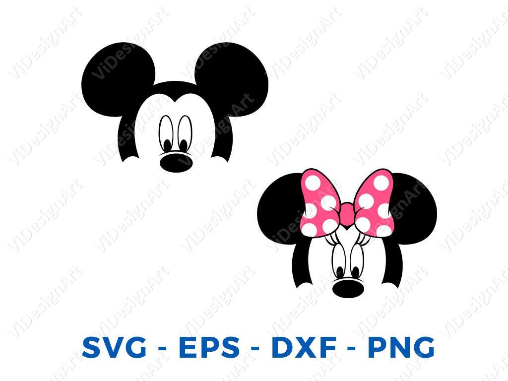 Download Mickey Minnie Mouse LAYERED Head Face SVG Png Vector Cut ...