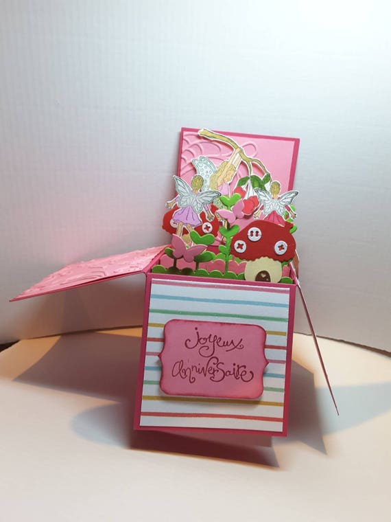 Card Pop Up Happy Birthday Fairies Etsy Card Pop Up Happy Birthday Fairies Etsy