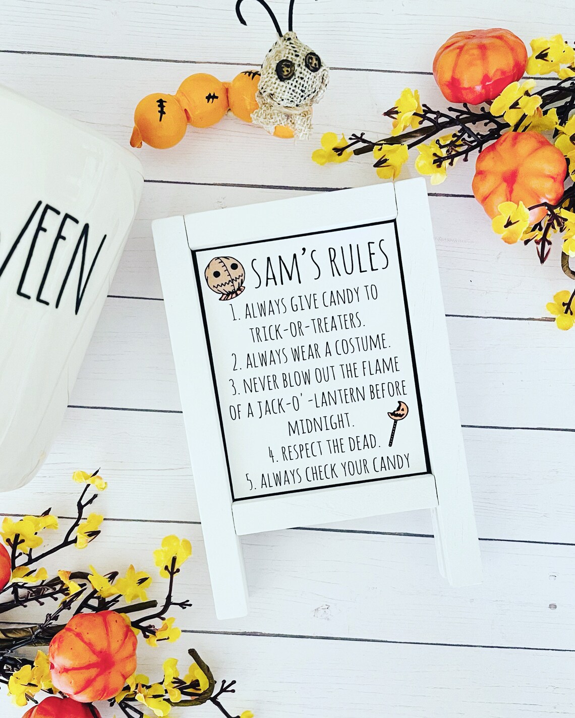 Sams Rules of Halloween / Trick R Treat Halloween Sign Etsy