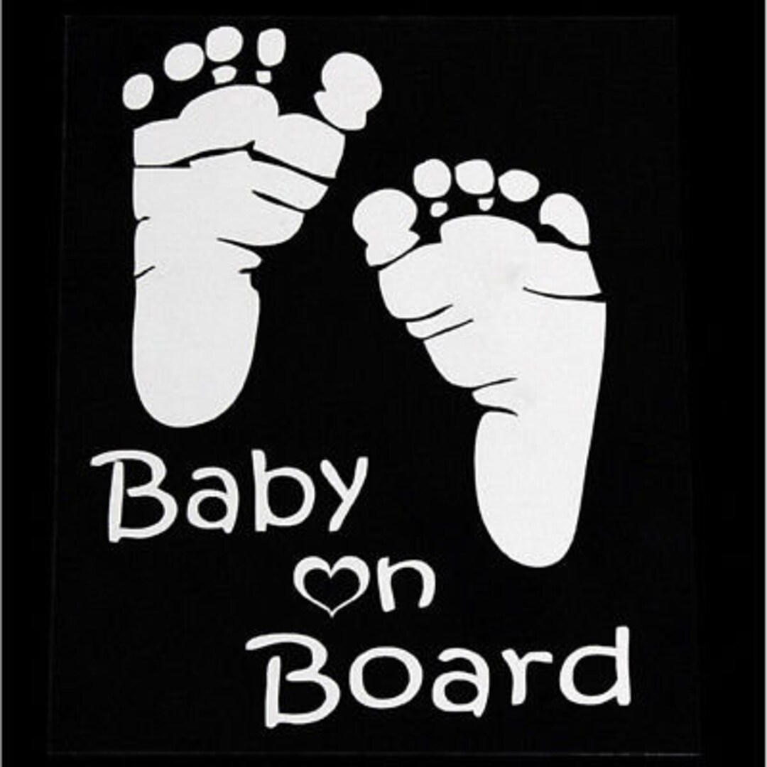 werkwoord wetenschapper glas Design Baby on Board Baby Footprints Car Sticker Auto Safety - Etsy