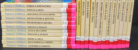 Vintage Nature's Children Book Set, Scholastic Hardcovers, 25