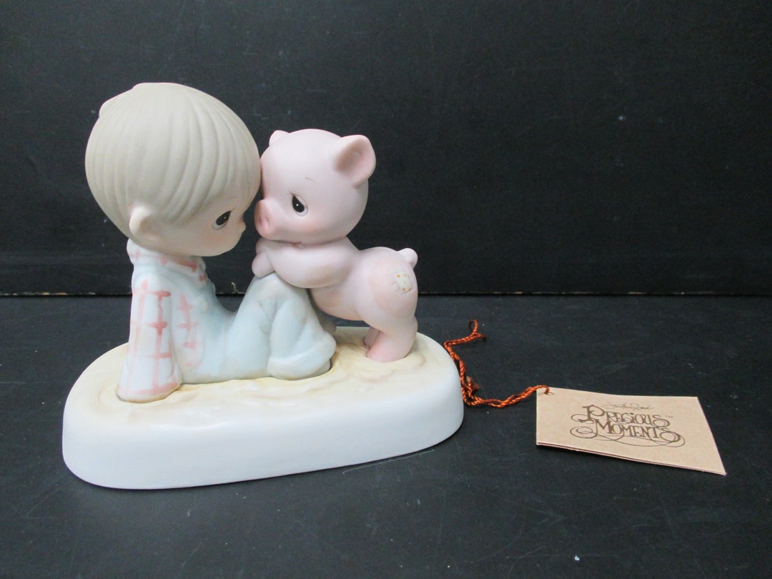 Vintage 1982 Precious Moments Figurine - We're in It Together, E-9259 ...