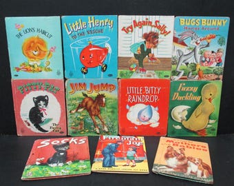 Junior Elf and Tell-a-Tale Little Books, SecondMouseFinds - Set of 11 - Vintage