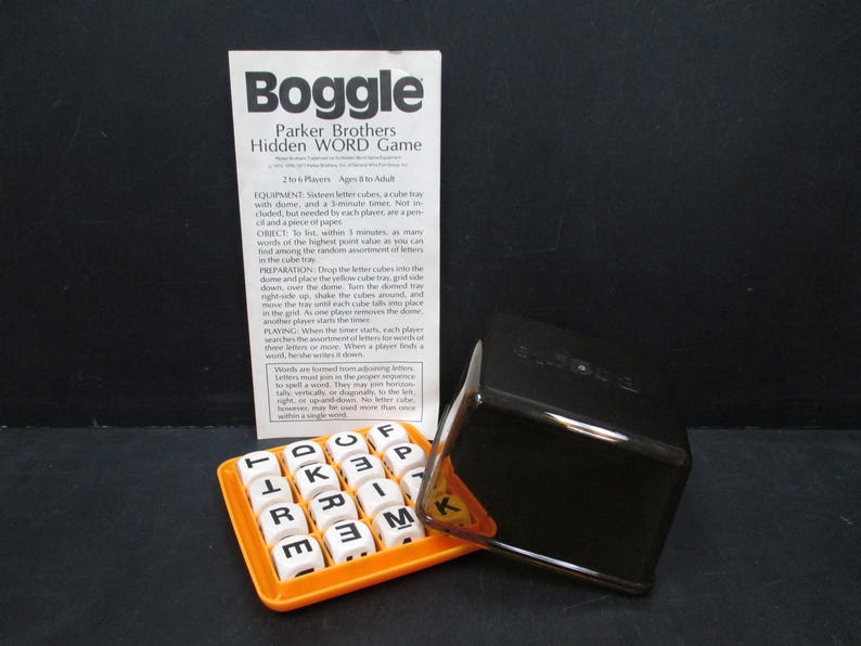 Vintage 1976 Boggle Game - No Timer Included - Etsy