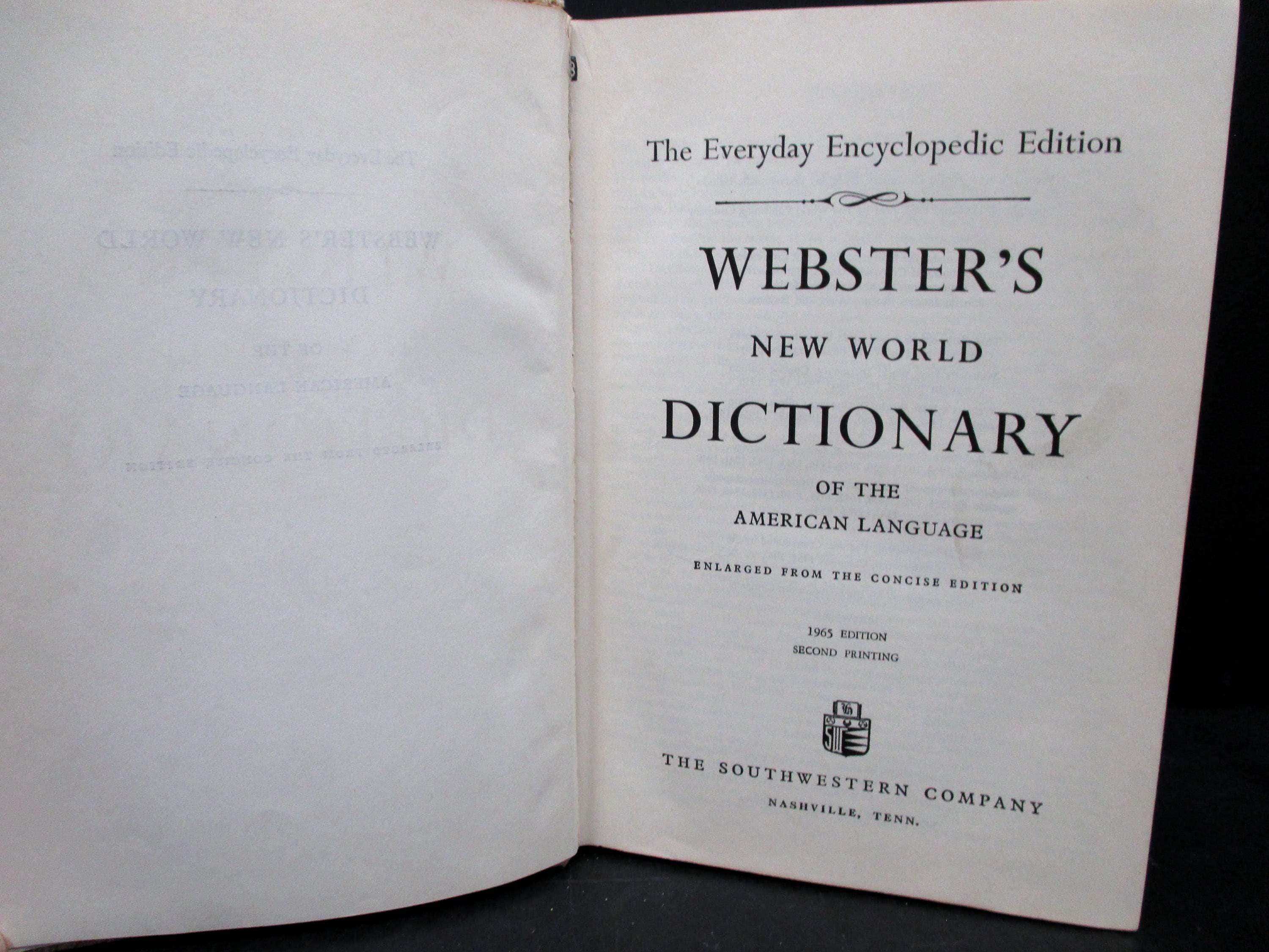 Webster's New World Dictionary of the American Language - the