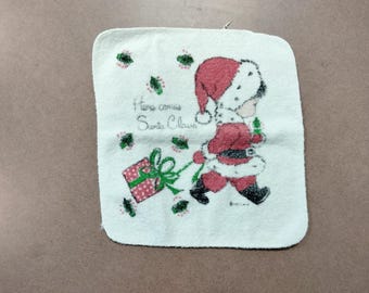 Christmas Washcloths 1970's Vintage