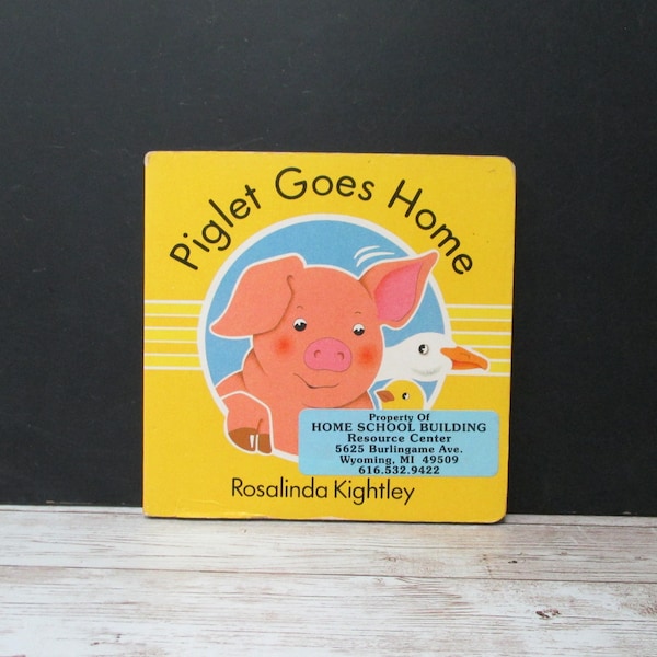 Piglet Goes Home by Rosalinda Kightley, Vintage Book from the Animal Board Books Series, SecondMouseFinds