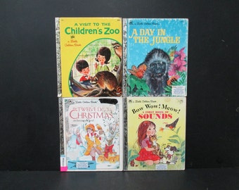 Little Golden Book Set, Collection of 4  Vintage Readers, SecondMouseFinds