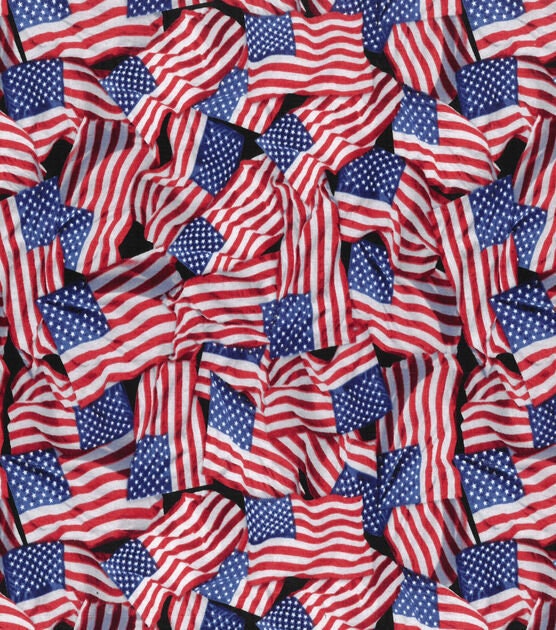 American Flag Cotton Fabric by the Yard Etsy
