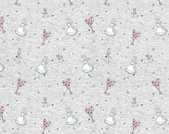 Disney's Alice in Wonderland/ Queen Of Hearts Cotton Fabric- By the Yard
