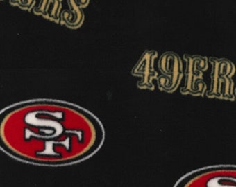 NFL 49ers Football Fleece Fabric- By The Yard