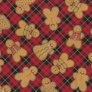Gingerbread Cookie Cotton Fabric- By The Yard