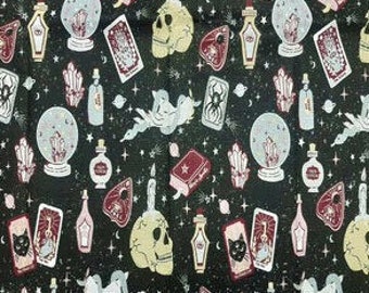 Halloween Tarot Card/Crystal Cotton Fabric- By The Yard