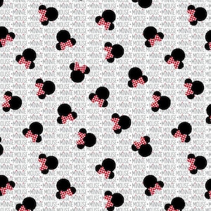 Minnie Mouse Disney Cotton Fabric- By The Yard