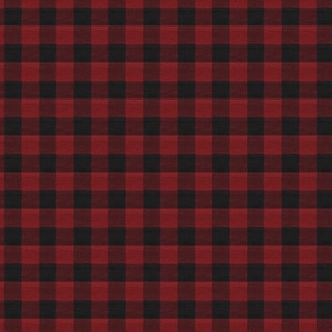 Red Buffalo Plaid Cotton Fabric- By The Yard
