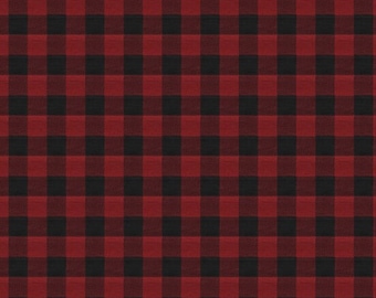 Red Buffalo Plaid Cotton Fabric- By The Yard
