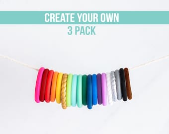 3 pack of Stackable Silicone Rings Create your own set and color scheme