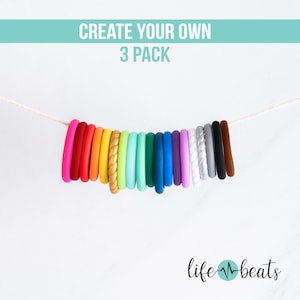 3 pack of Stackable Silicone Rings Create your own set and color scheme