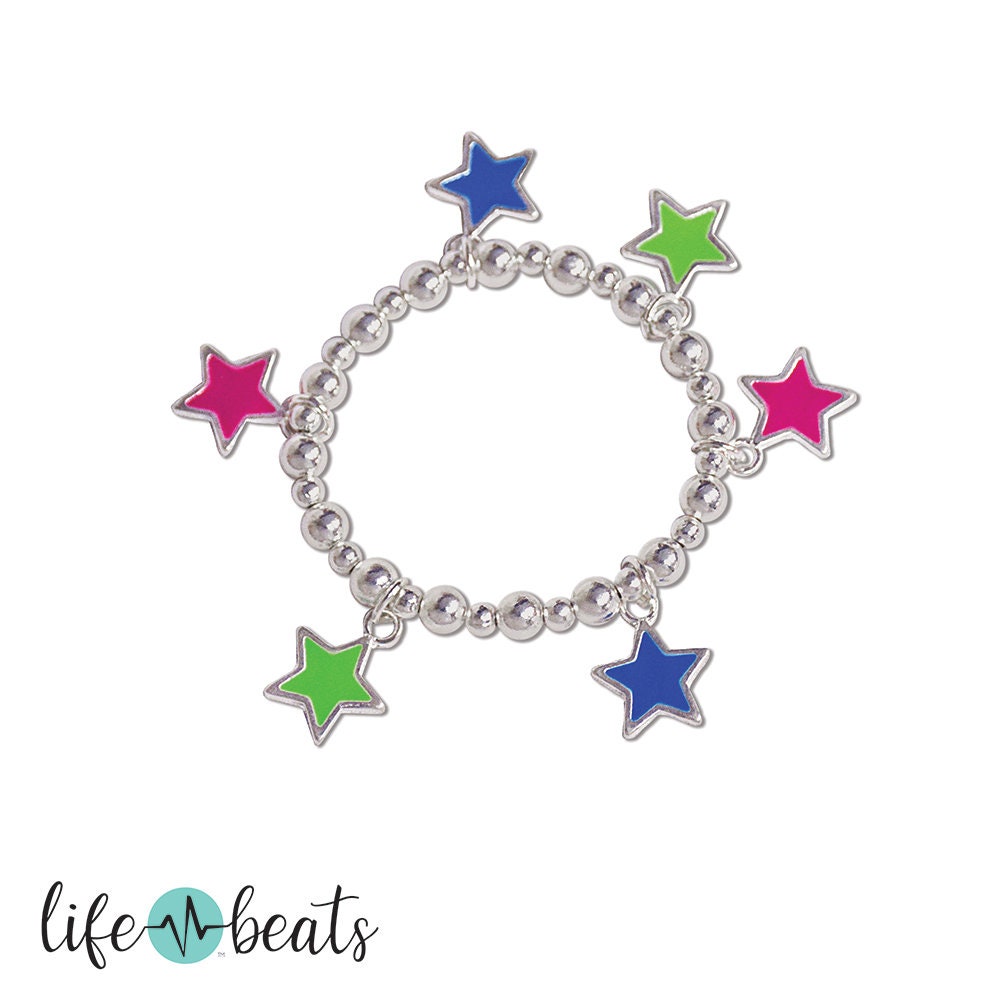 Star charm bracelet Twinkle Star Bracelet enamel star bracelet Etsy