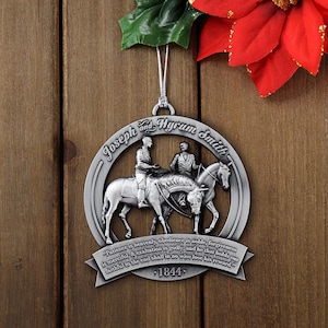 Joseph and Hyrum Smith on Horseback - Christmas Ornament - Engraveable - Latter-day Saints