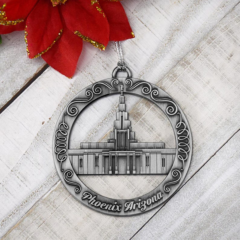 Phoenix Arizona AZ Temple Christmas Ornament Engraveable Latterday