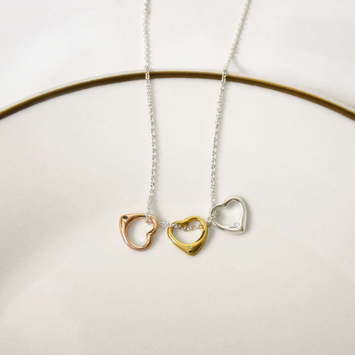 Three piece heart necklace Clearance
