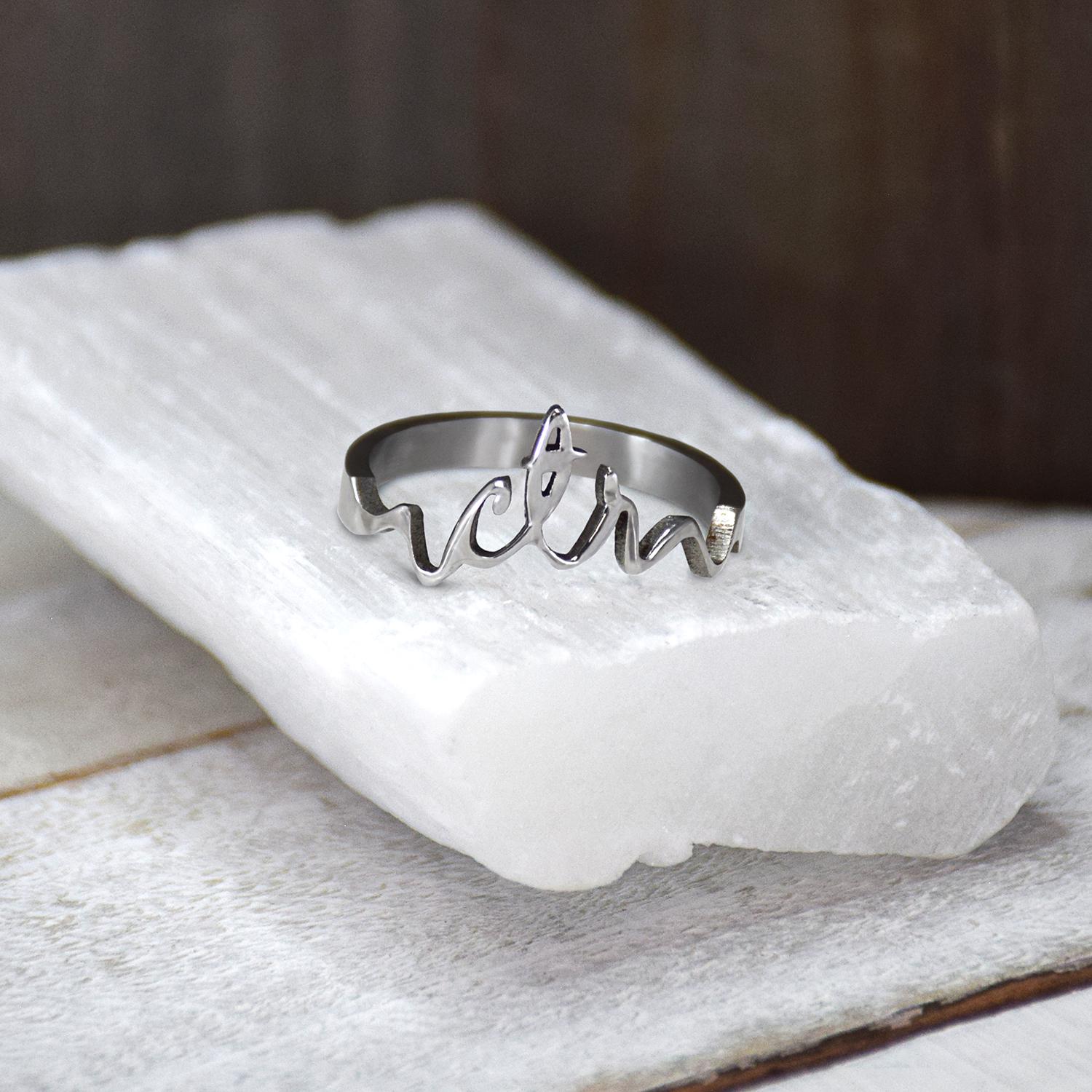 CTR Cursive Ring - Stainless Steel Choose the Right CTR - Latter-day ...