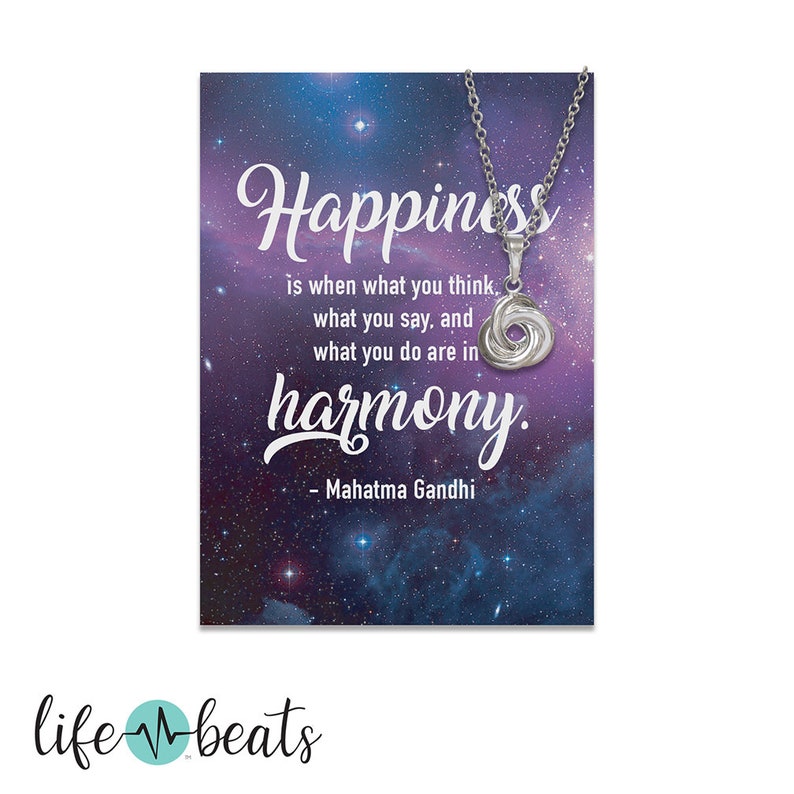 Harmony Knot Necklace Happiness friendship gift inspirational gift just because difficult time