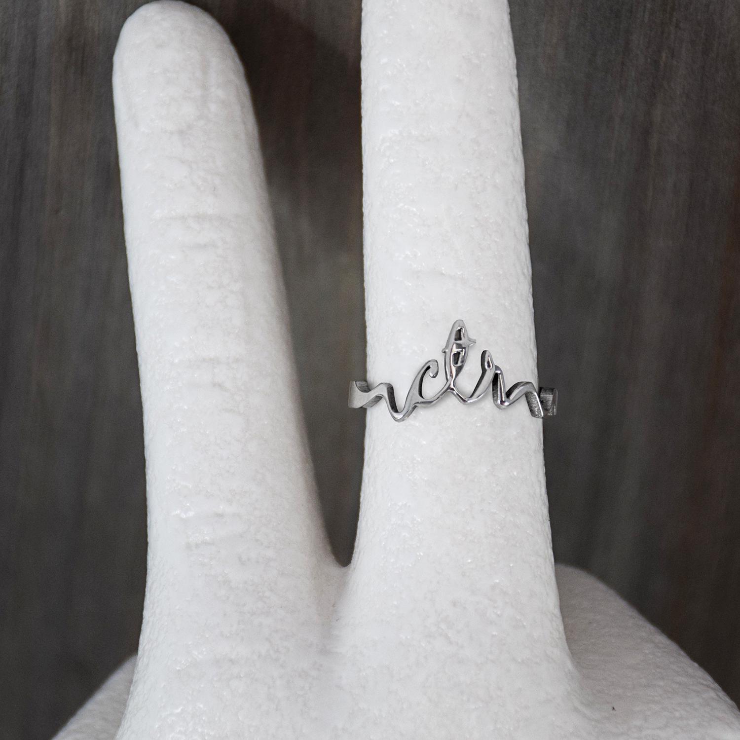 CTR Cursive Ring - Stainless Steel Choose the Right CTR - Latter-day ...