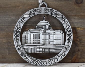 Meridian Idaho ID Christmas Ornament - Engraveable - Latter-day Saints
