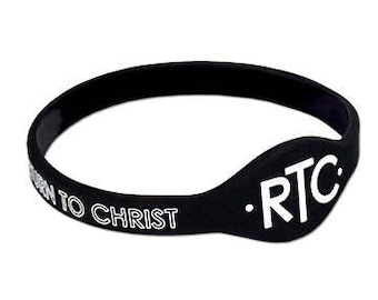 Return To Christ RTC Christian Wristband silicone bracelet black