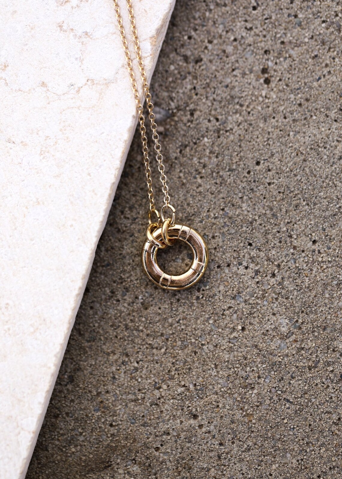 Refuse to Sink Necklace Life preserver dainty gold finish Etsy