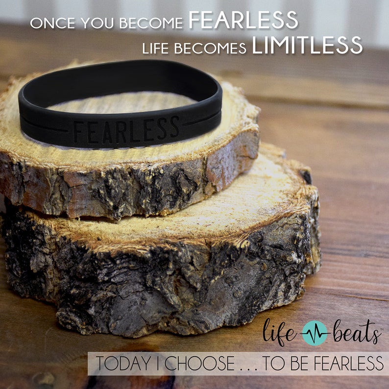 Fearless Wristband silicone bracelet black