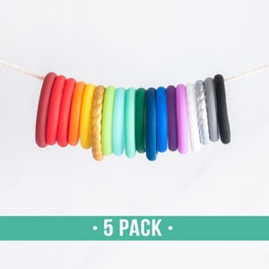 5 pack of Stackable Silicone Rings Create your own set and color scheme