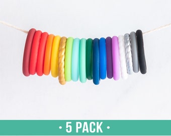 5 pack of Stackable Silicone Rings Create your own set and color scheme