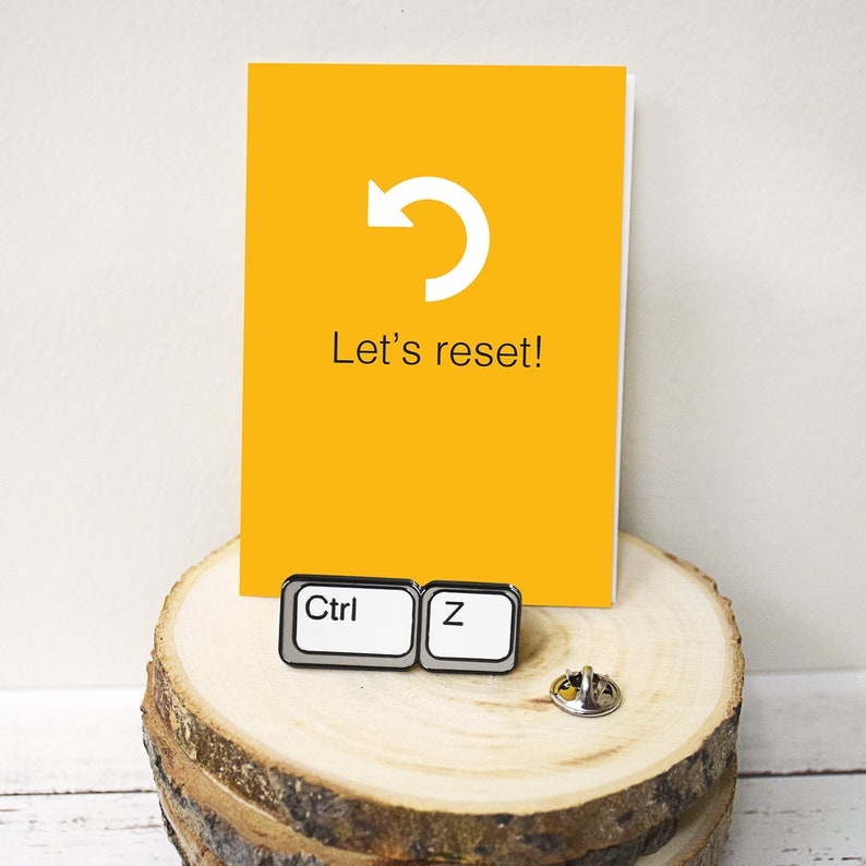 CTRL Z Lets Reset Command Undo Novelty Enamel Pin Etsy