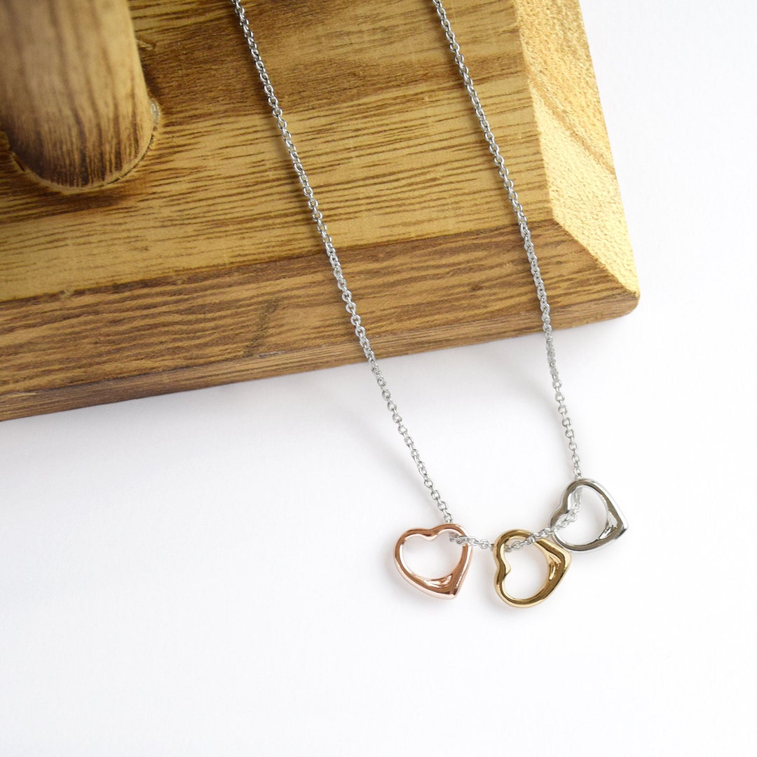 Three piece heart necklace Clearance