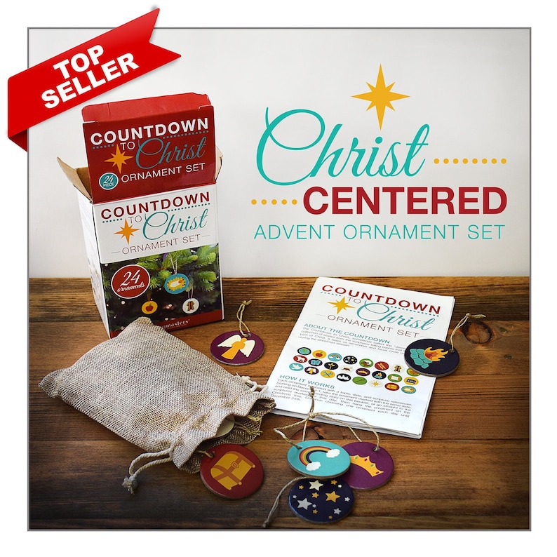 CHRIST CENTERED Advent Calendar Ornament Set Etsy
