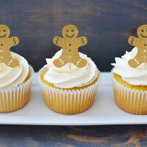 Gingerbread Christmas Cupcake Toppers